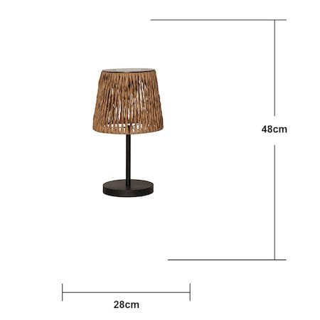 Cesta Solcellelampe 48 cm - brun-svart - Hagemøbler & utemiljø - Hagedekorasjon & utemiljø - Hagebelysning