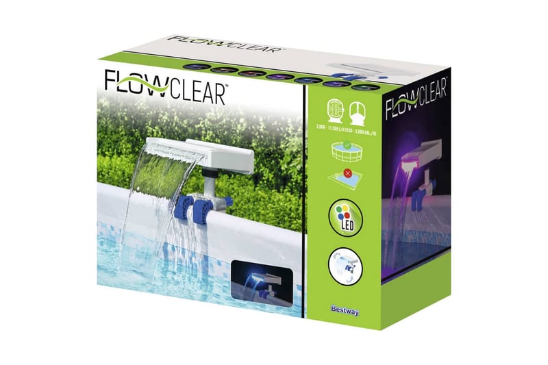 Bestway Flowclear Beroligende LED-foss - Hvit - Dam & fontene