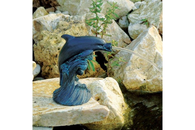 Ubbink Fontenefigur delfin 18 cm 1386020 - Hagefontene Ubbink Fontenefigur delfin 18 cm 1386020 - Hagefontene