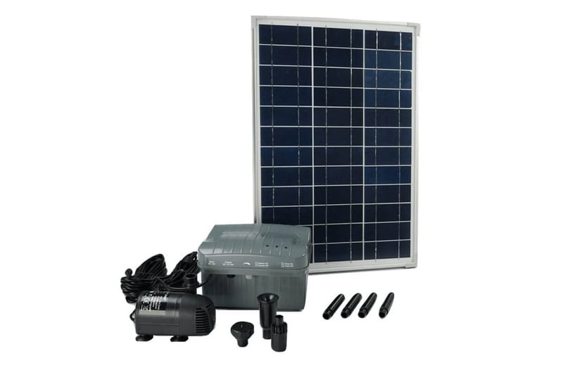 Ubbink SolarMax 1000 sett med solpanel, pumpe og batteri - Dam & fontene