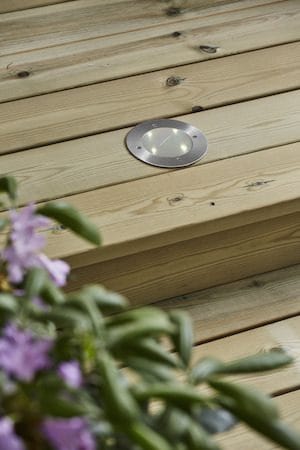 Decklight solcellespotlight 12 cm - sølv - Hagemøbler & utemiljø - Hagedekorasjon & utemiljø - Hagebelysning