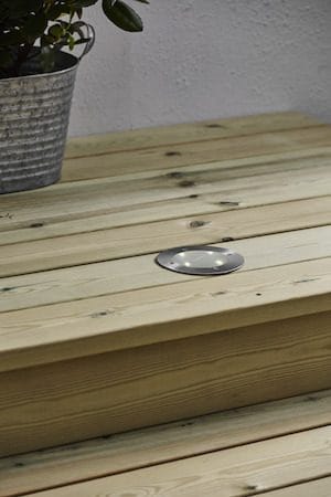 Decklight solcellespotlight 12 cm - sølv - Hagemøbler & utemiljø - Hagedekorasjon & utemiljø - Hagebelysning