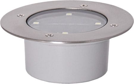 Decklight solcellespotlight 12 cm - sølv - Hagemøbler & utemiljø - Hagedekorasjon & utemiljø - Hagebelysning