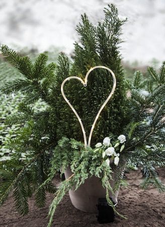 Decorationheart LED-gravlys 21 cm - hvit - Hagemøbler & utemiljø - Hagedekorasjon & utemiljø - Hagebelysning