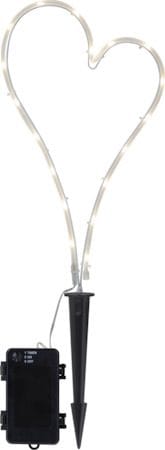 Decorationheart LED-gravlys 21 cm - hvit - Hagemøbler & utemiljø - Hagedekorasjon & utemiljø - Hagebelysning