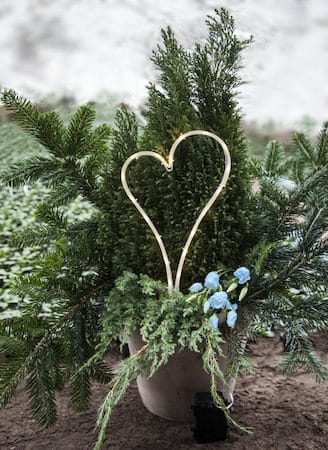 Decorationheart LED-gravlys 21 cm - hvit - Hagemøbler & utemiljø - Hagedekorasjon & utemiljø - Hagebelysning