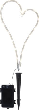 Decorationheart LED-gravlys 21 cm - hvit - Hagemøbler & utemiljø - Hagedekorasjon & utemiljø - Hagebelysning