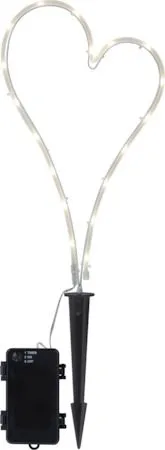 Decorationheart LED-gravlys 21 cm, hvit