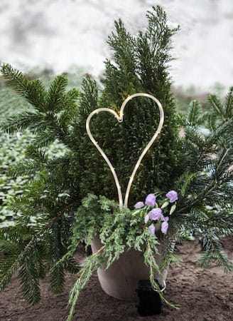 Decorationheart LED-gravlys 21 cm - hvit - Hagemøbler & utemiljø - Hagedekorasjon & utemiljø - Hagebelysning