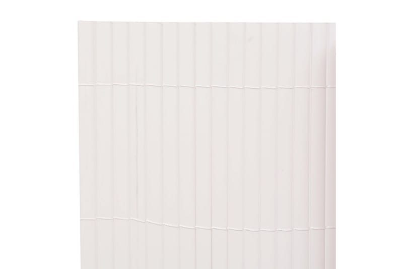 Dobbelsidet hagegjerde 90x500 cm hvit - Gjerder & Grinder