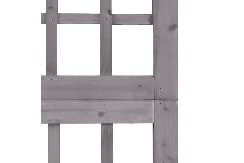 Romdeler/espalier 3 paneler heltre gran grå 121x180 cm - Grå - Espalier