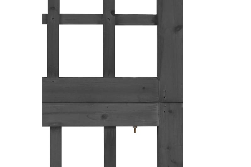 Romdeler/espalier 3 paneler heltre gran svart 121x180 cm - Svart - Espalier