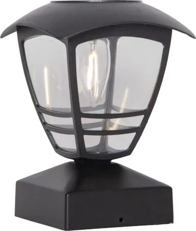 Felix solcelledekorasjon 14 cm, svart