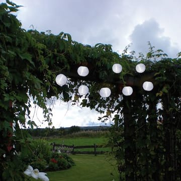 Festival solcellelyslenke - hvit - Hagemøbler & utemiljø - Hagedekorasjon & utemiljø - Hagebelysning