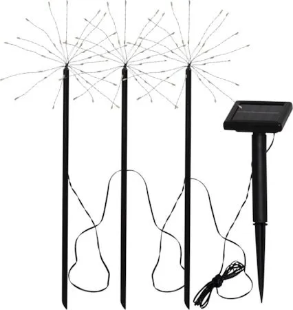 Firework Solar solcelledekorasjon 100 cm, svart