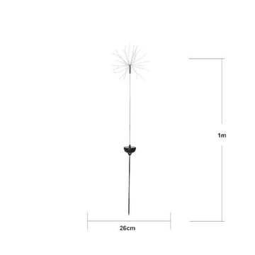 Firework Solar solcelledekorasjon 26 cm - svart - Hagemøbler & utemiljø - Hagedekorasjon & utemiljø - Hagebelysning