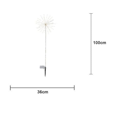 Firework utendørs dekorasjonsbelysning 36 cm - transparent - Hagemøbler & utemiljø - Hagedekorasjon & utemiljø - Hagebelysning