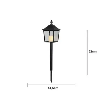 Flame LED-gravlykt 52 cm - svart - Hagemøbler & utemiljø - Hagedekorasjon & utemiljø - Hagebelysning