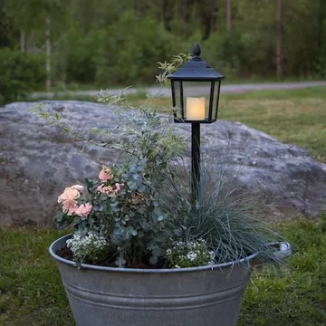 Flame LED-gravlykt 52 cm - svart - Hagemøbler & utemiljø - Hagedekorasjon & utemiljø - Hagebelysning