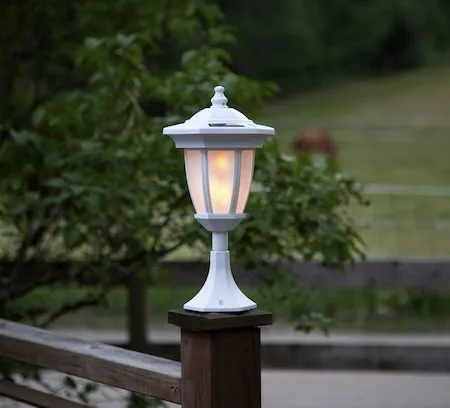 Flame solcellelampe 63 cm, hvit