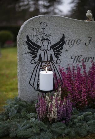 Flamme Deco LED Gravlys 21,5 cm - svart - Hagemøbler & utemiljø - Hagedekorasjon & utemiljø - Hagebelysning