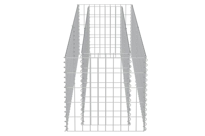 Gabion høybed galvanisert stål 180x50x50 cm - Sølv - Gjerder & Grinder