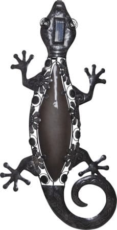 Gecko solcelledekorasjon 27 cm - svart - Hagemøbler & utemiljø - Hagedekorasjon & utemiljø - Hagebelysning