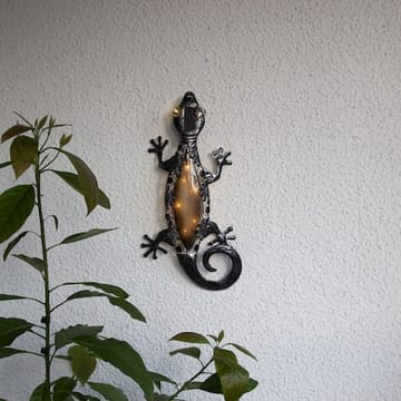 Gecko solcelledekorasjon 27 cm - svart - Hagemøbler & utemiljø - Hagedekorasjon & utemiljø - Hagebelysning