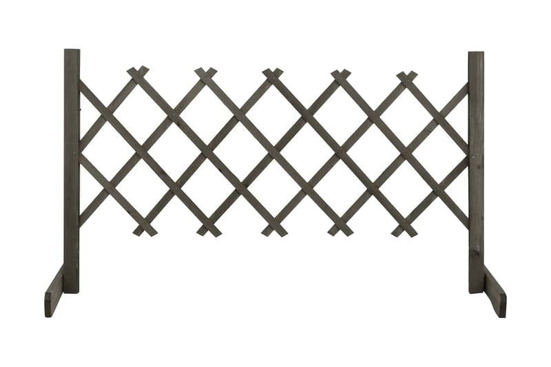 Espaliergjerde grå 120x60 cm heltre gran - Grå - Gjerder & Grinder
