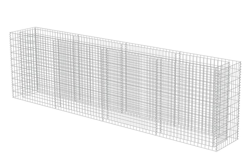 Gabion høybed galvanisert stål 360x50x100 cm - Grå - Gjerder & Grinder