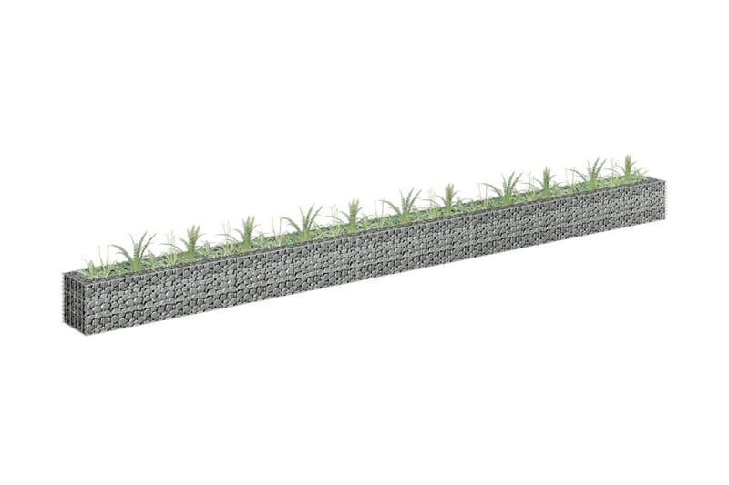 Gabion høybed galvanisert stål 450x30x30 cm - Gjerder & Grinder