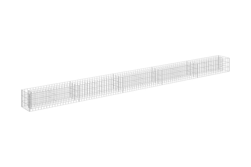 Gabion høybed galvanisert stål 450x30x30 cm - Gjerder & Grinder