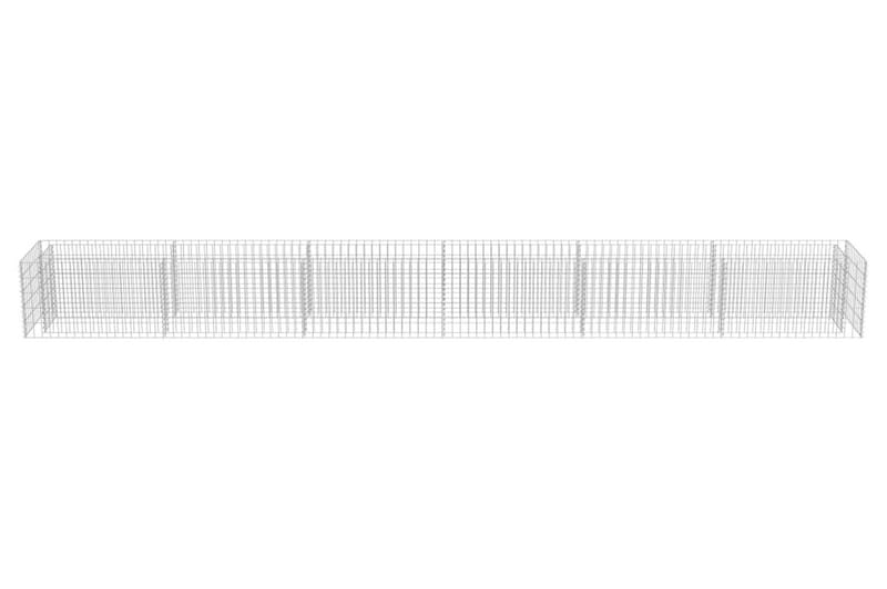 Gabion høybed galvanisert stål 540x50x50 cm - Grå - Gjerder & Grinder