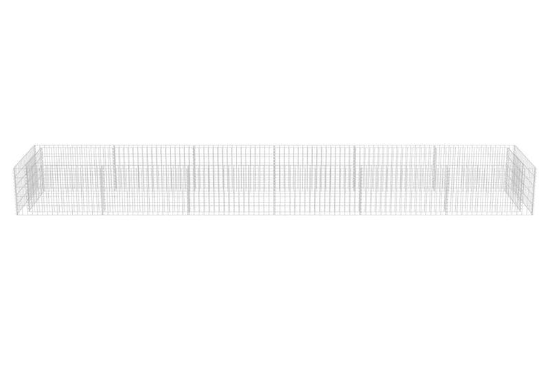 Gabion høybed galvanisert stål 540x90x50 cm - Grå - Gjerder & Grinder