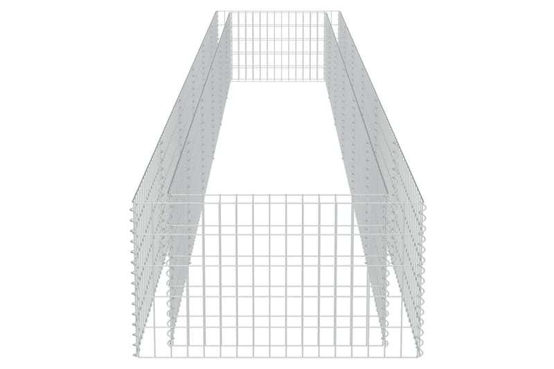 Gabion høybed galvanisert stål 540x90x50 cm - Grå - Gjerder & Grinder