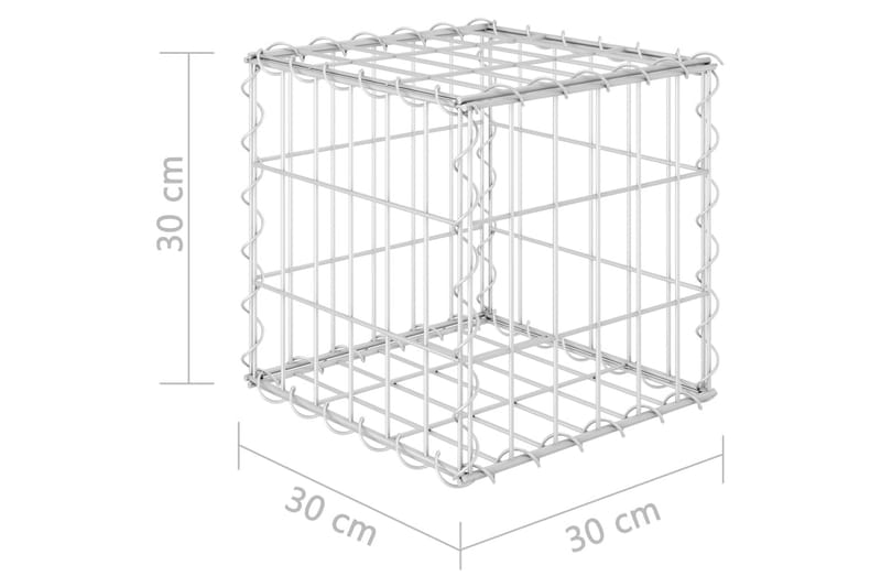 Gabion høybed kubeformet ståltråd 30x30x30 cm - Gjerder & Grinder