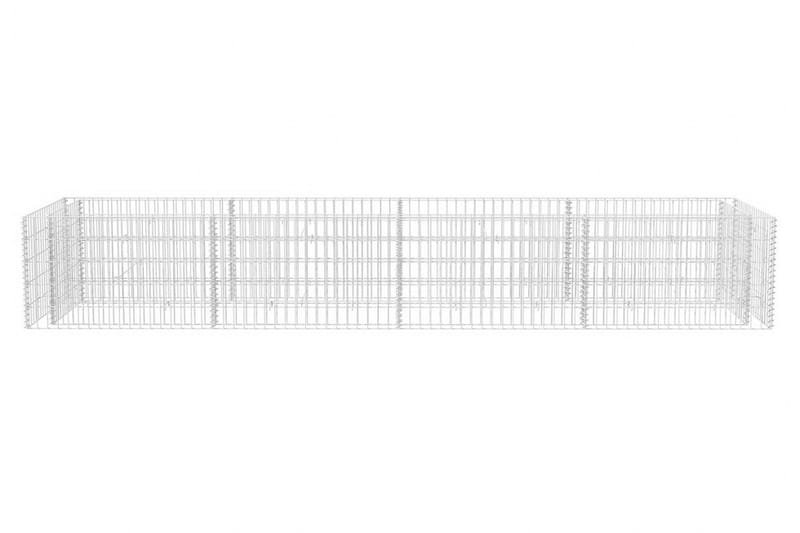 Gabion høybed stål 360x90x50 cm - Sølv - Gjerder & Grinder
