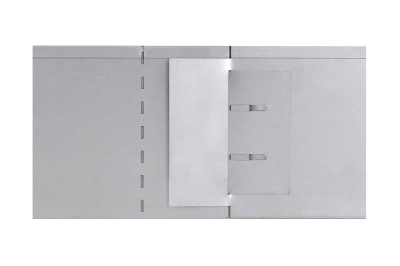 Gjerdekanter i galvanisert stål 100 x 15 cm sett 5 deler - Gjerder & Grinder