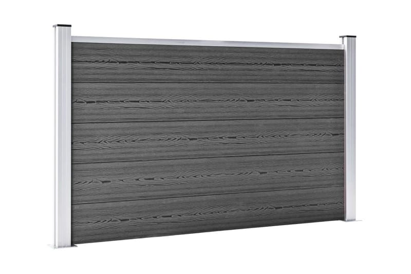 Gjerdepanelsett WPC 526x105 cm svart - Svart - Gjerder & Grinder