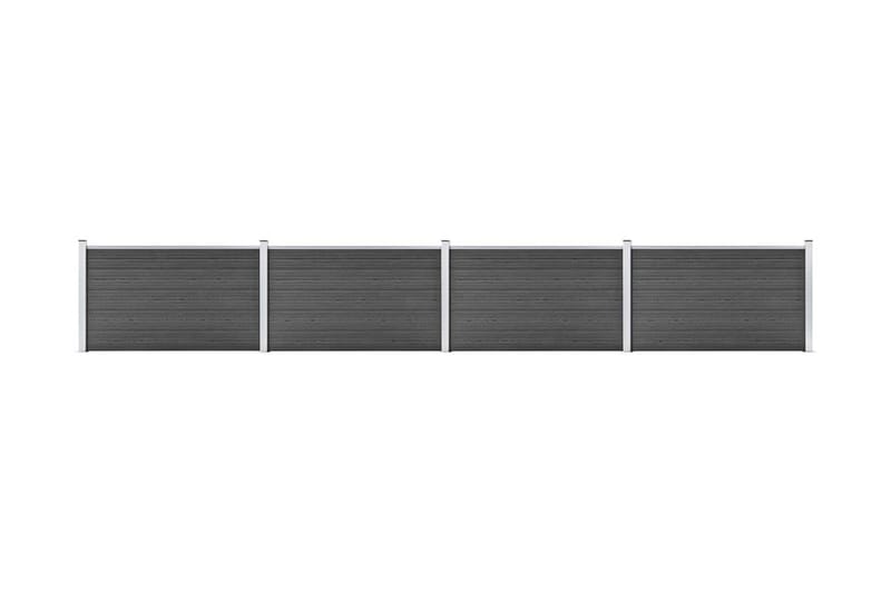 Gjerdepanelsett WPC 699x105 cm svart - Svart - Gjerder & Grinder
