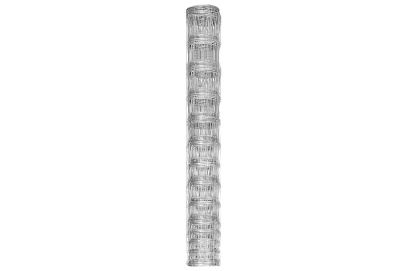 Hagegjerde galvanisert stål 50 m 150 cm sølv - Silver - Gjerder & Grinder