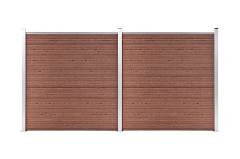 Hagegjerde WPC 353x186 cm brun - Gjerder & Grinder