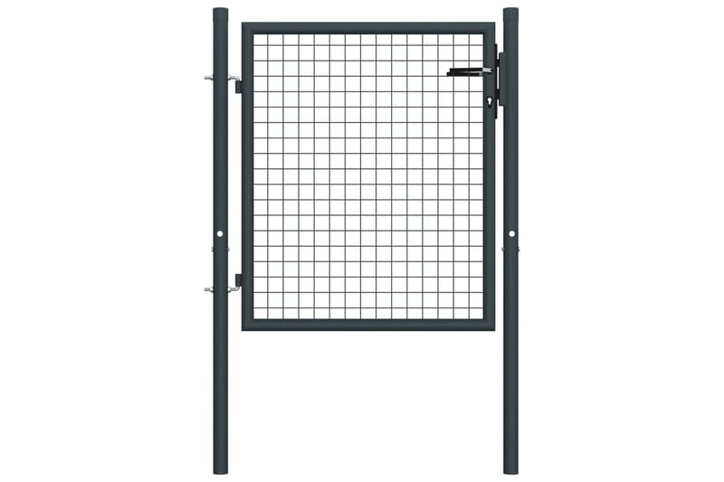 Hageport netting galvanisert stål 100x125 cm grå - Gjerder & Grinder
