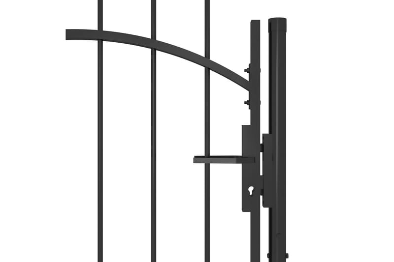 Hageport stål 1x2,2 m svart - Svart - Gjerder & Grinder