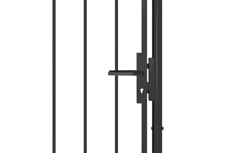 Hageport stål 1x2,5 m svart - Svart - Gjerder & Grinder