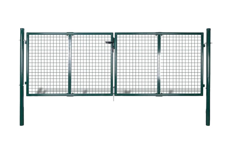 Hageport stål 306x150 cm grønn - Gjerder & Grinder