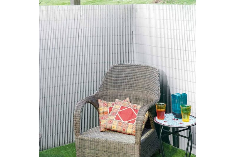 Nature Hageskjerm dobbeltsidig PVC 1x3m hvit -   - Gjerder & Grinder