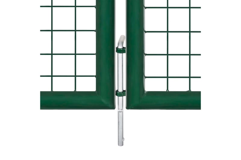 Nettinghageport stål 400x125 cm grønn - Gjerder & Grinder