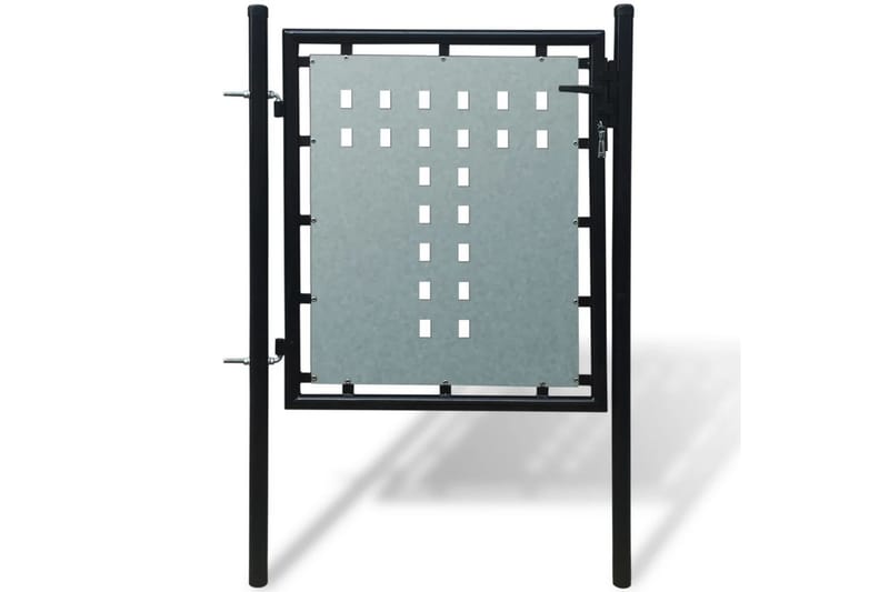 Sort Enkel Dør Gateport 100 x 125 cm - Gjerder & Grinder