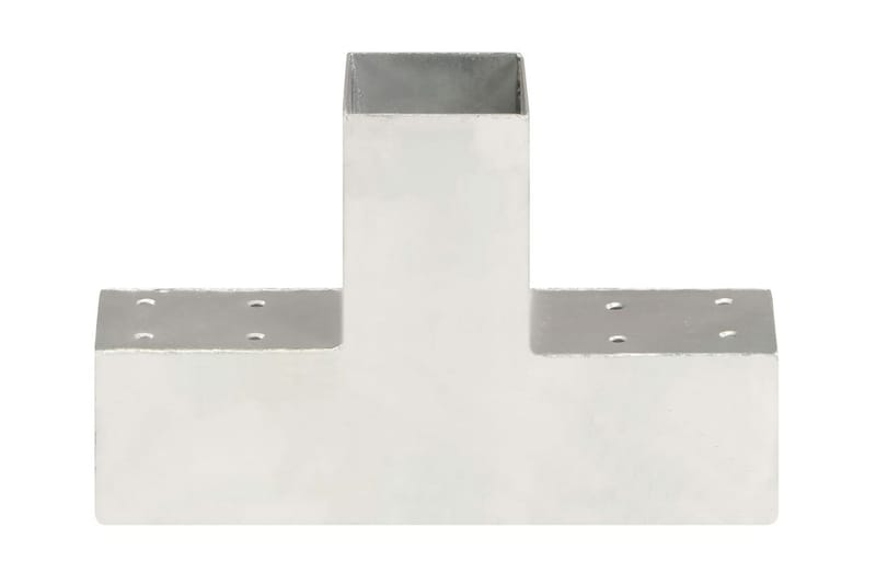 Stolpesko 4 stk T-form galvanisert metall 71x71 mm - Gjerder & Grinder